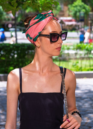 Women's Pure Silk Hijab | Pure Silk Scarf | Pink | Regular| 90 x 90 cms | Sweet Sultan | Morning Glory