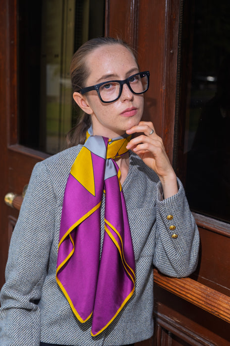 Purple Lustre | 35” x 35” Silk Scarf