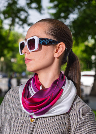 Amethyst Lustre | 35” x 35” Silk Scarf