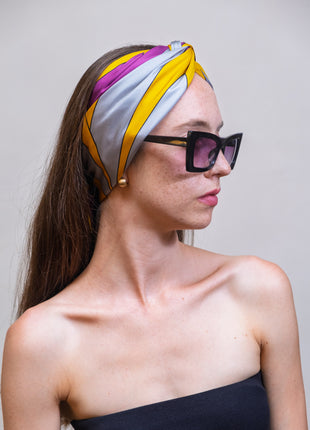 Purple Lustre | 35” x 35” Silk Scarf