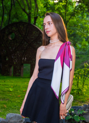 Amethyst Lustre | 35” x 35” Silk Scarf