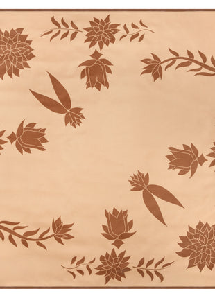Peachy Mocha | 35” x 35” Silk Scarf