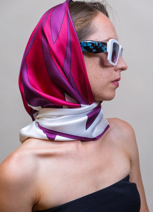 Amethyst Lustre | 35” x 35” Silk Scarf