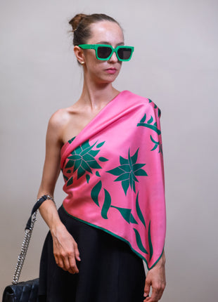 Morning Glory | 35” x 35” Silk Scarf